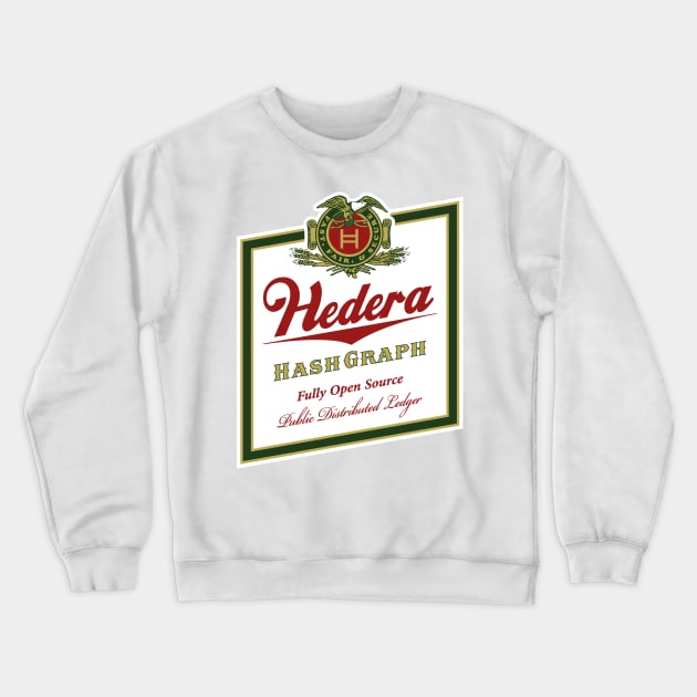 Hedera Beer Label Crewneck Sweatshirt by jeffsmoll